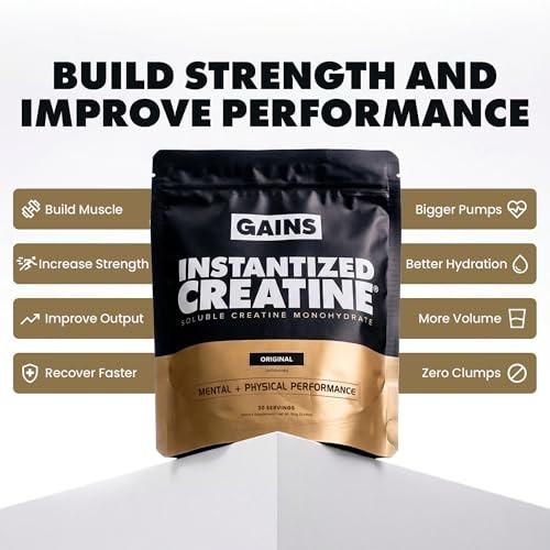 Gains in Bulk Creatine Monohydrate Powder 30 Servings Unflavored