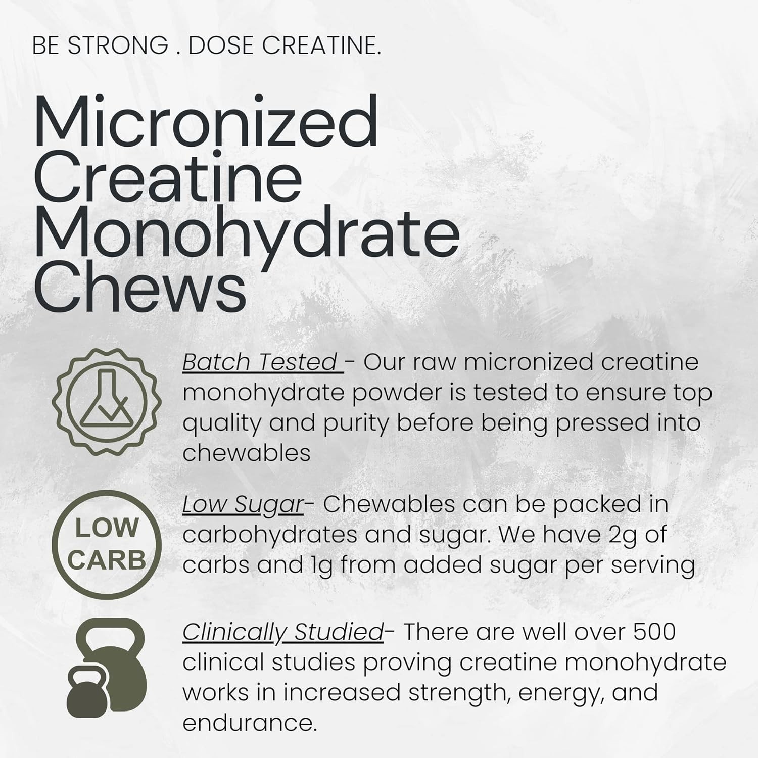 Chewable Creatine Monohydrate Chews – 150 Tablets in Sweet Tart Sour Razz