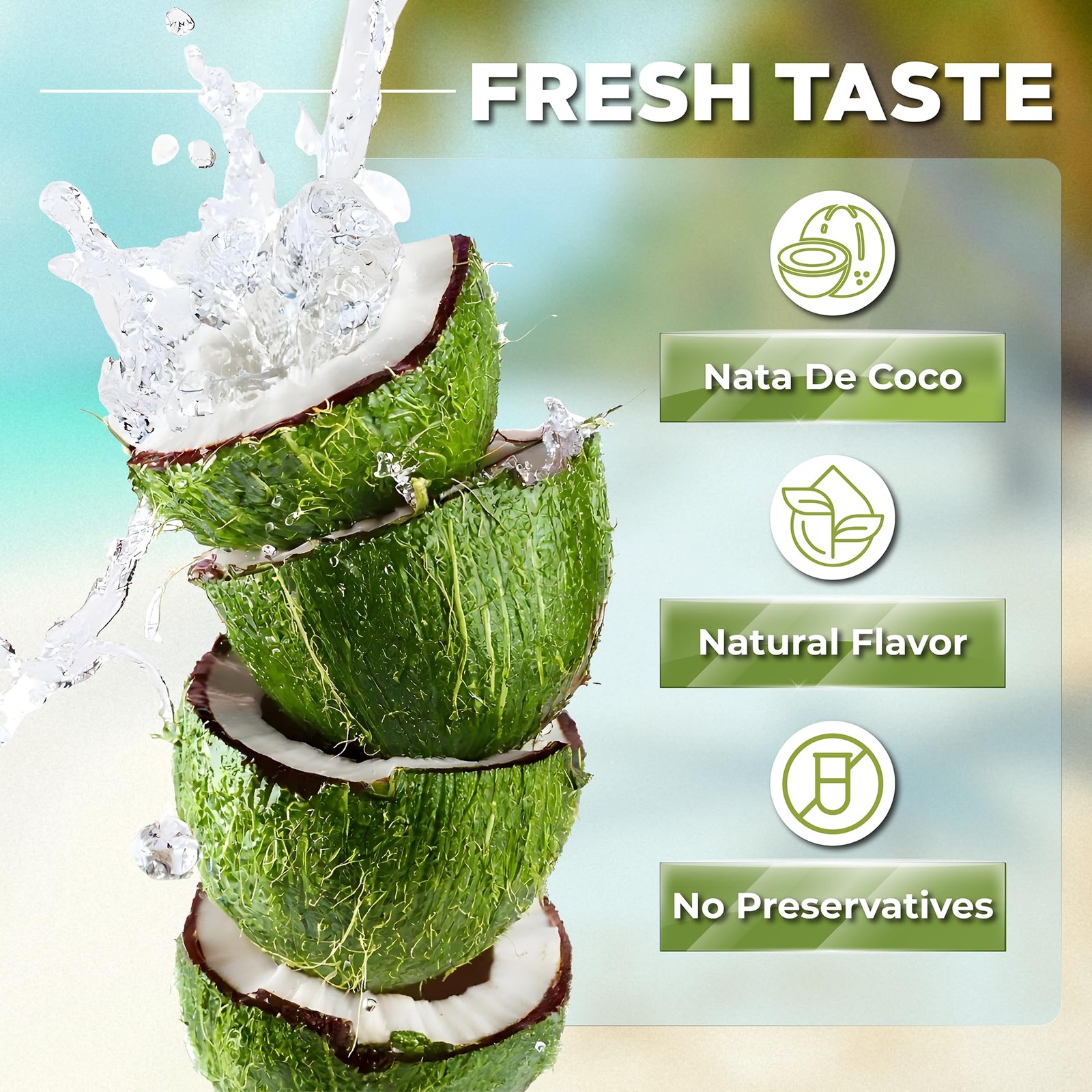 Coconut Water Original with Chewy Coconut Jelly, No Preservatives, No Artific…