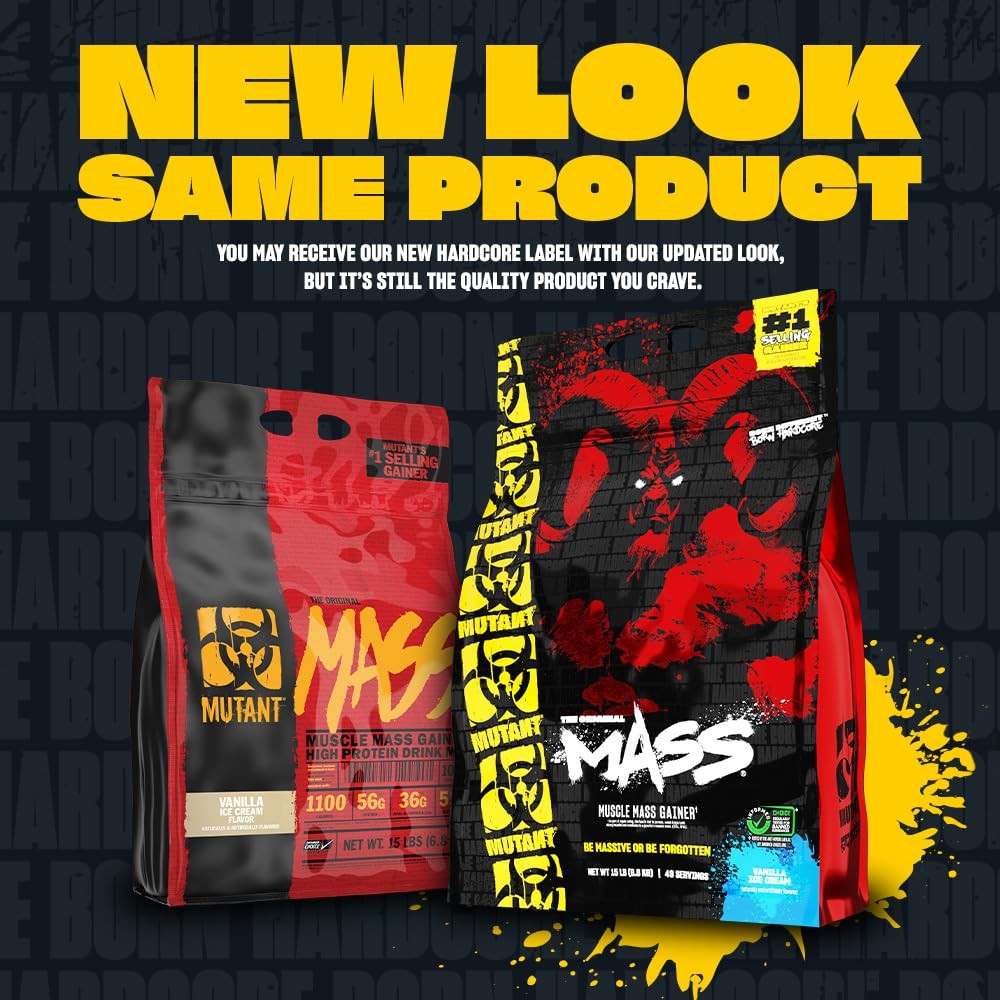 Mutant Mass Weight Gainer Protein Powder, Chocolate Fudge Brownie, 15 lb