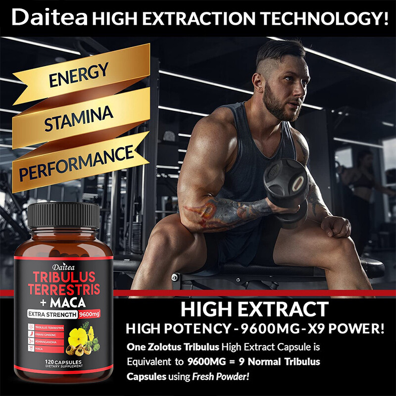 Testosterone Booster Low Test Boost Natural Tribulus Terrestris With Maca