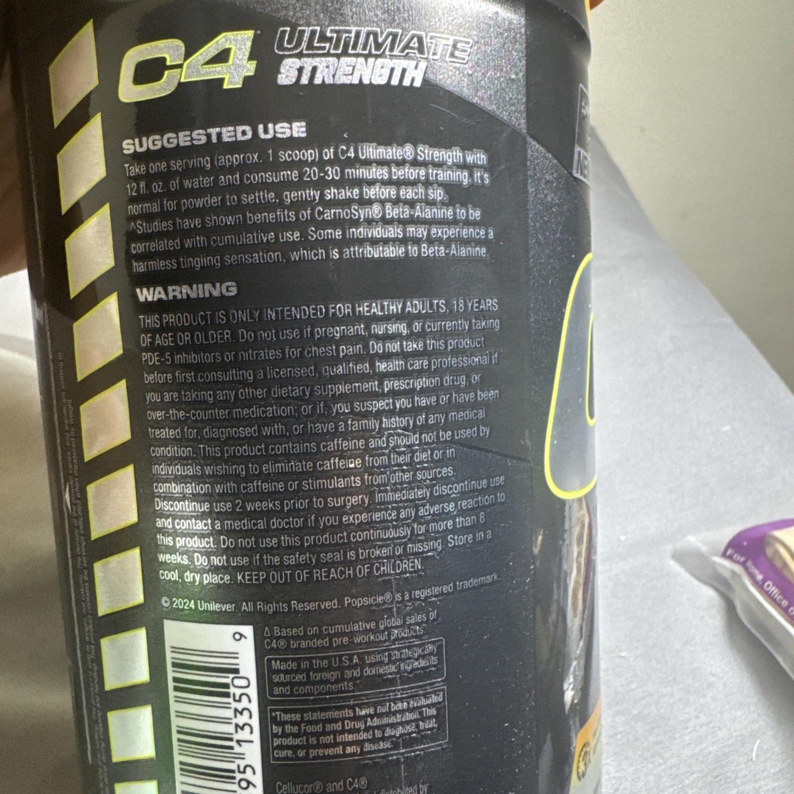 Lot of 2 Supplements C4 Ultimate Strength Orange + Centrum Movement & Strength