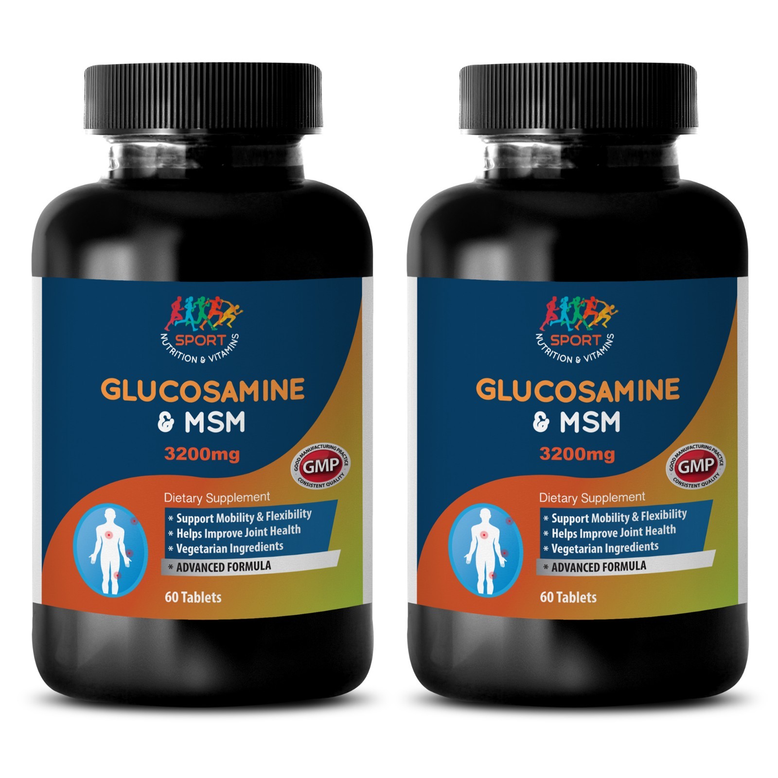 reduce joint friction – GLUCOSAMINE & MSM 3200mg – antioxidant formula 2B