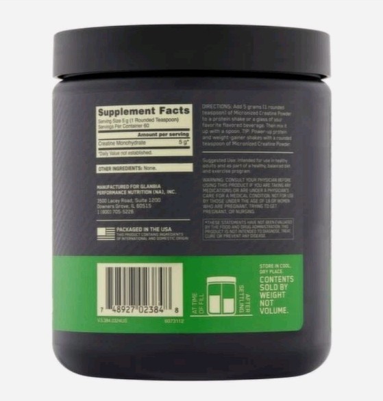 Optimum Nutrition, Micronized Creatine Powder Unflavored, 10.6 oz 300 gr