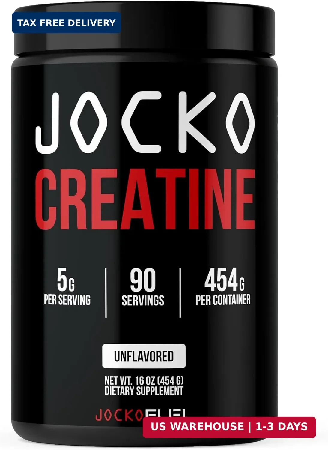 Jocko Fuel Creatine Monohydrate, Pure Micronized Powder for Men & Women, Support