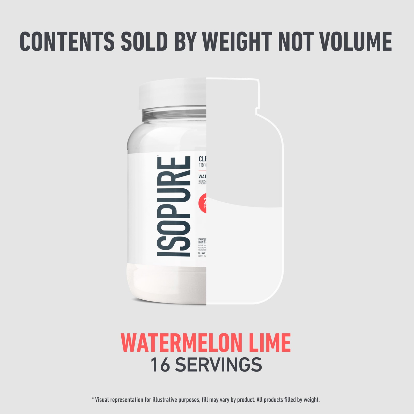 Isopure Clear Whey Isolate Protein Powder Lactose Gluten Naturally Flavored