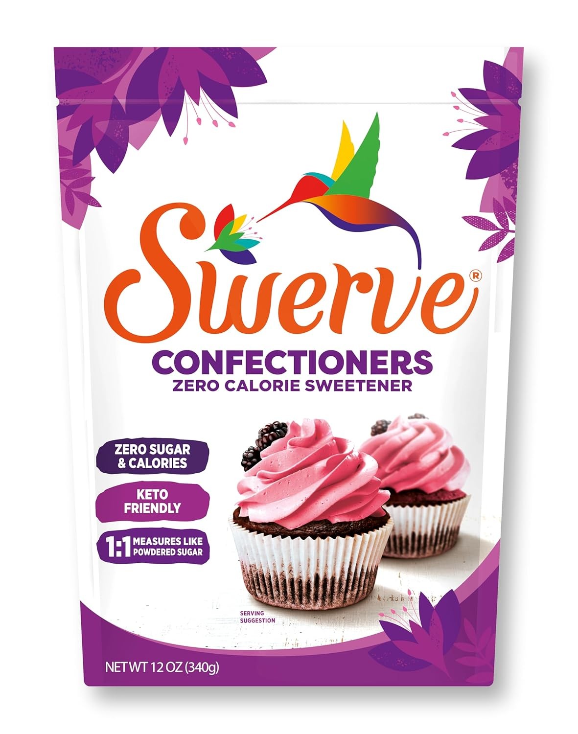 Swerve Sweetener Powder, Confectioners, 12 oz 12 Ounce (Pack of 1)