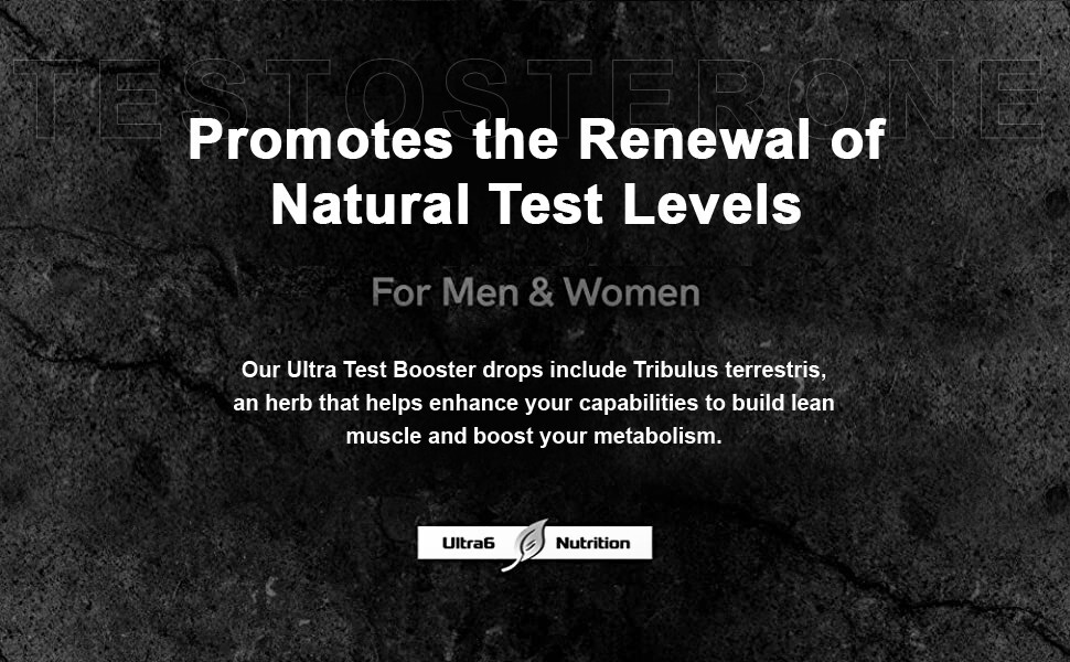 Ultra6 Nutrition Testosterone Booster Liquid Men Women Endurance Fast Absorption