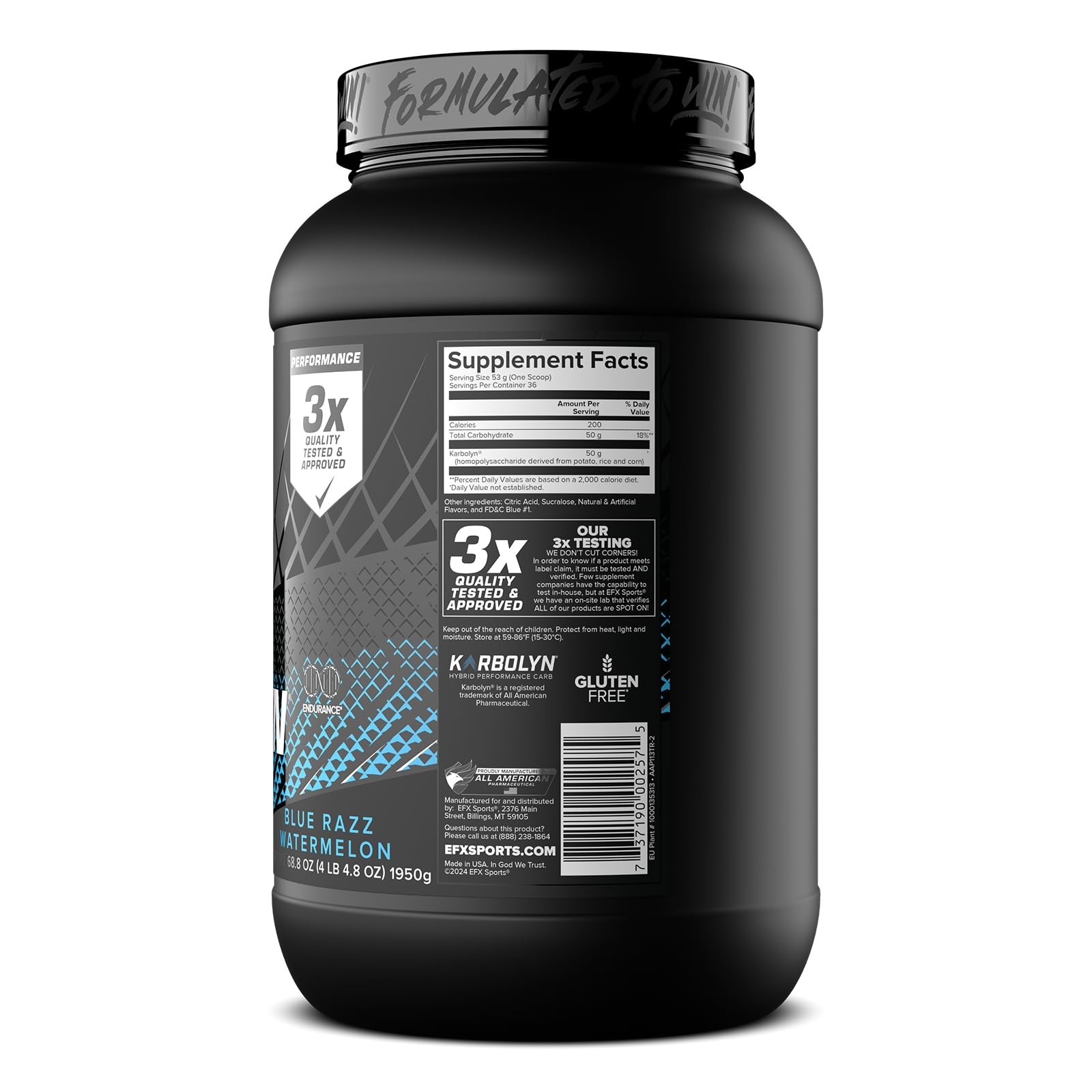 EFX Sports Karbolyn Fuel | Fast-Absorbing Carbohydrate Powder | Carb Load Sus…