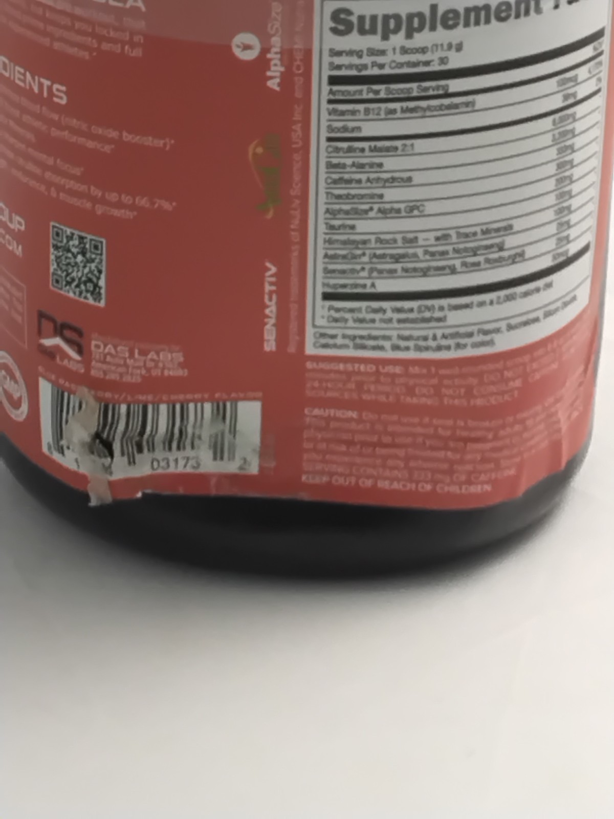 Woke Pre Workout High Stimulant Supplement Powder Rocket Pop 12.6 Oz