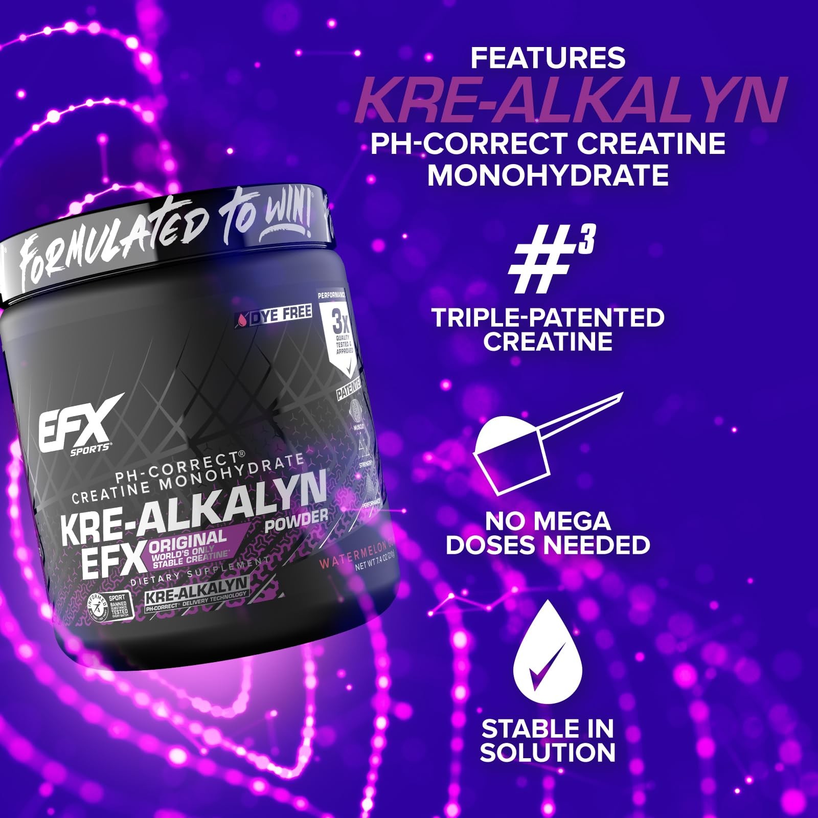 EFX Sports KreAlkalyn EFX Powder | pH Correct Creatine Monohydrate Powder Sup…