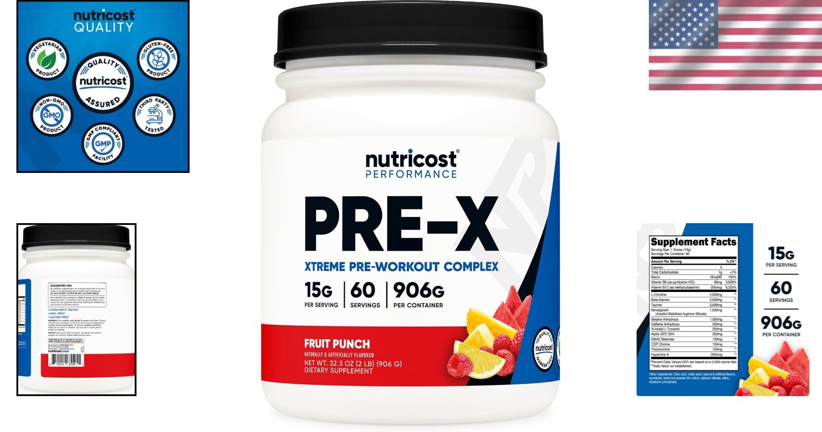 High-Quality Pre-Workout Powder – 60 Servings, Gluten-Free & 3rd Party Tested