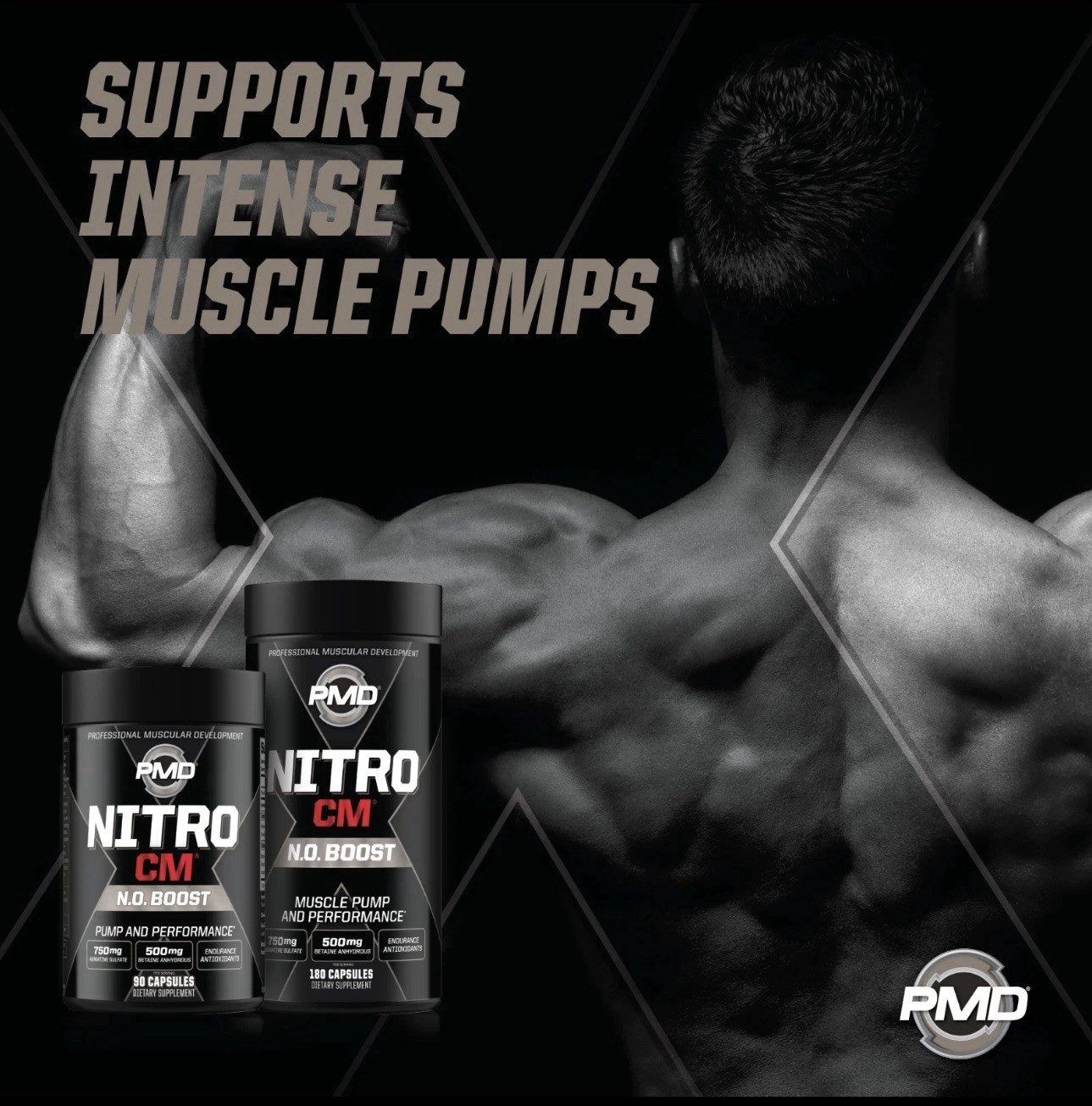 NITRO CM – Nitric Oxide Formula for Muscle Pumps & Performance – (90 Capsules)
