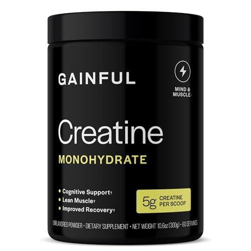 Creatine Monohydrate Powder 5g 60 Servings Unflavored Muscle