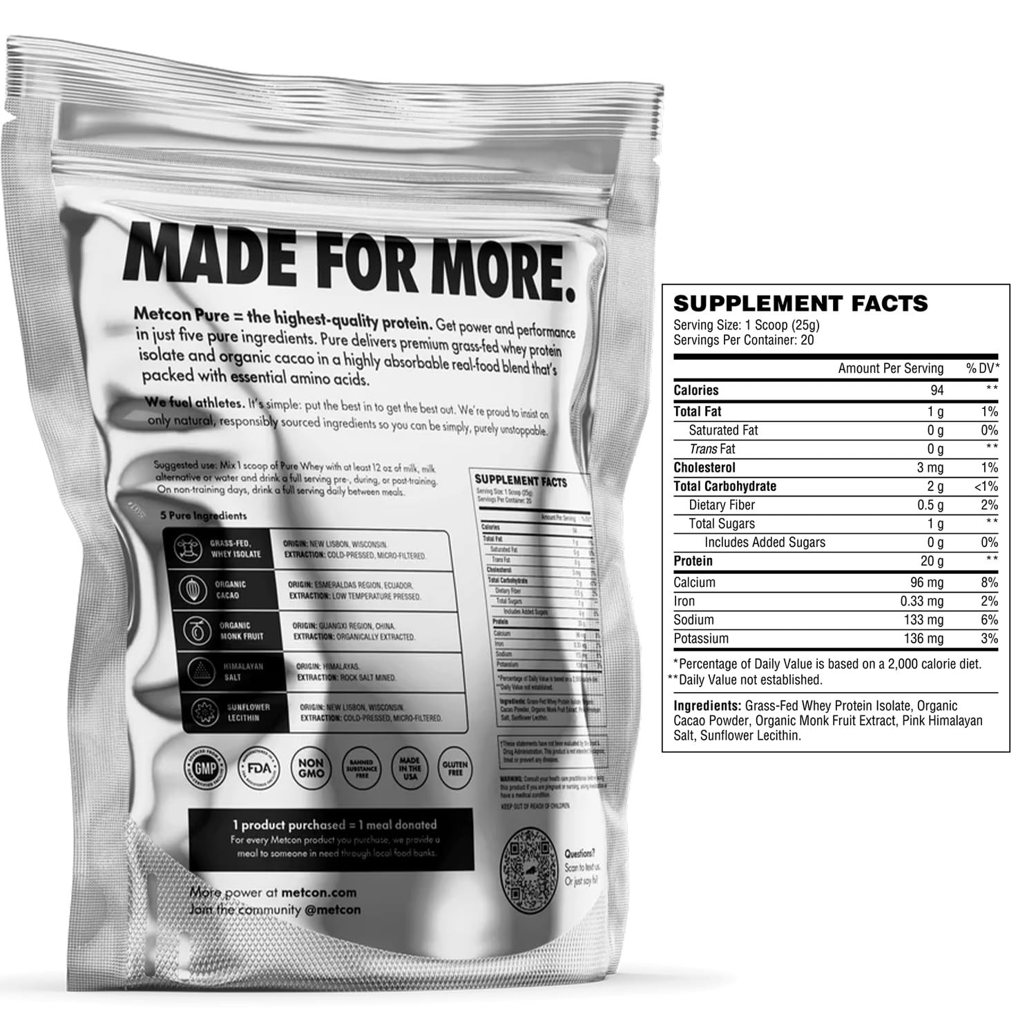 MetCon Whey Protein Isolate – Premium Grass-Fed Whey Protein Isolate Powder w…