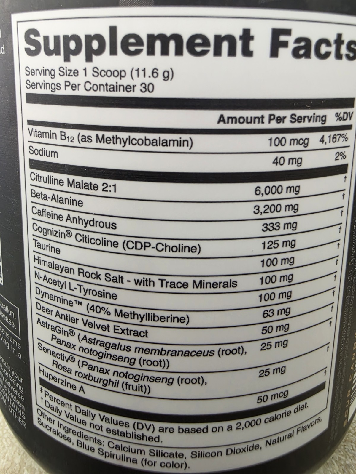 BUCKED UP BAMF High Stimulant Nootropic Pre-Workout TART HEART 30 Serving