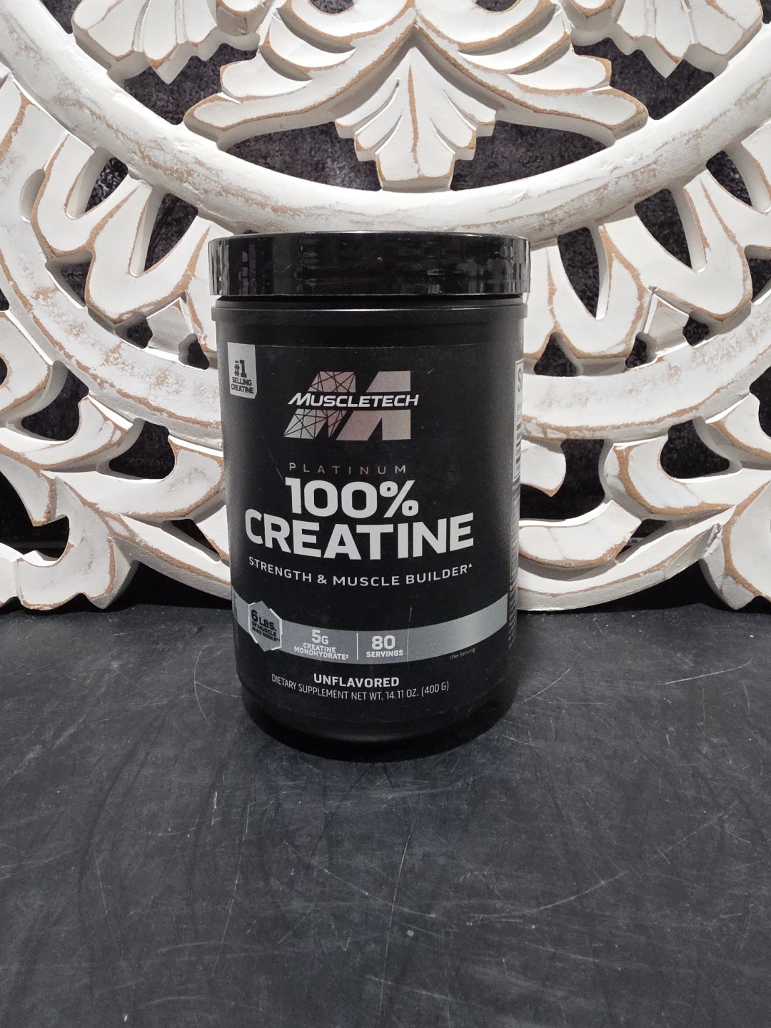 MuscleTech Platinum 100% Creatine Powder – 14.11 oz (MSC-70573)