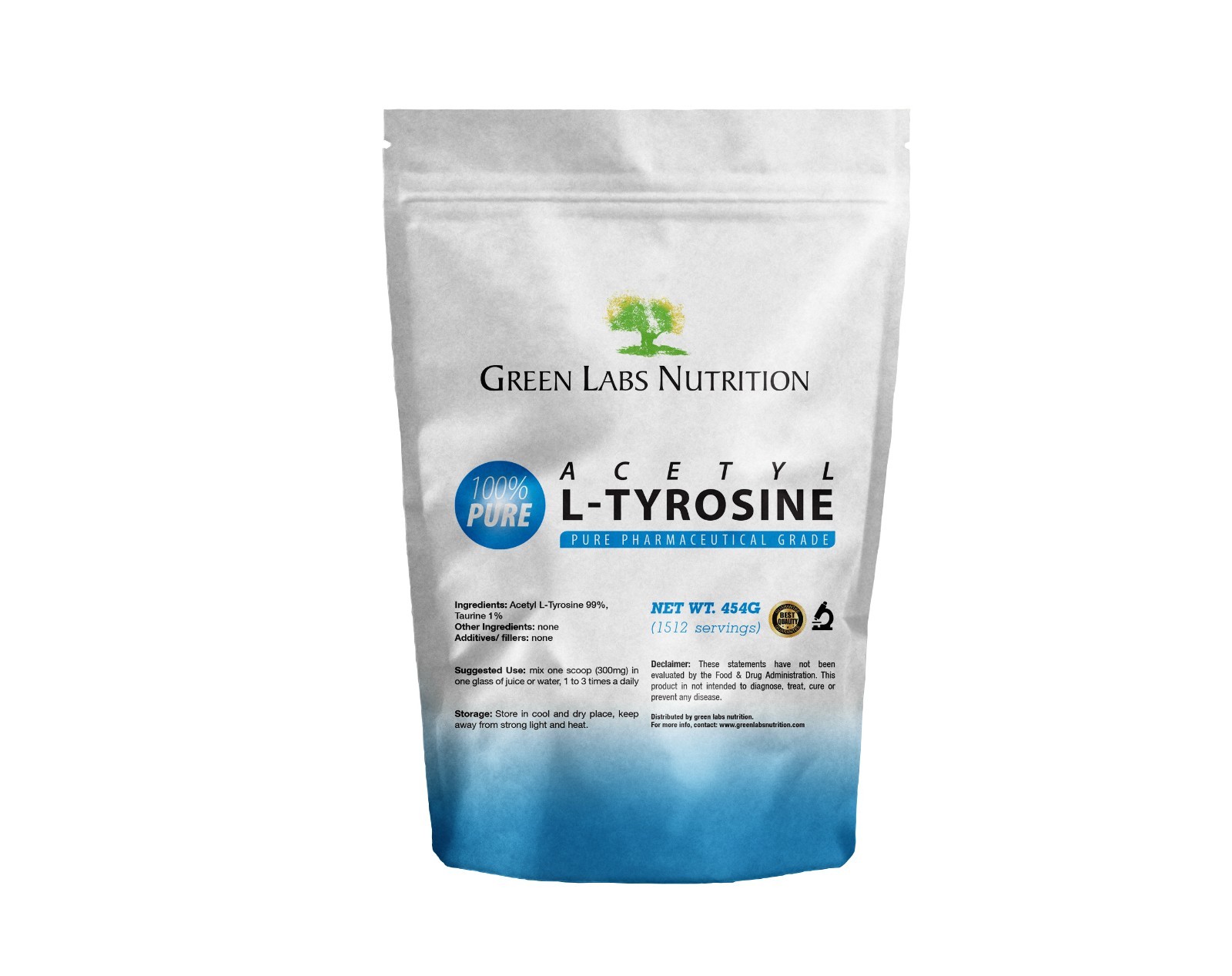 N-Acetyl L-Tyrosine Pure Powder MENTAL FOCUS ANTI STRESS NEUROTRANSMITTER