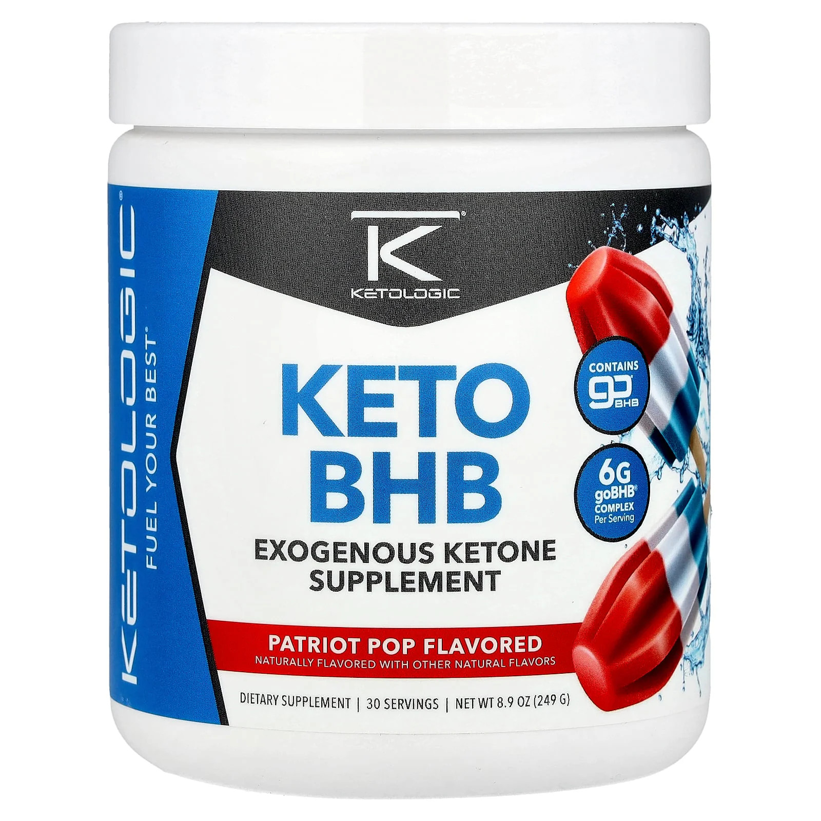 2 X KetoLogic, Keto BHB, Patriot Pop, 8.9 oz (249 g)