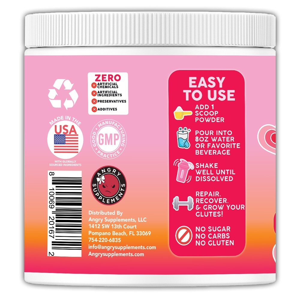 Better Booty BBL Powder Creatine for Women Glute Builder w Collagen BCAA’s Drink