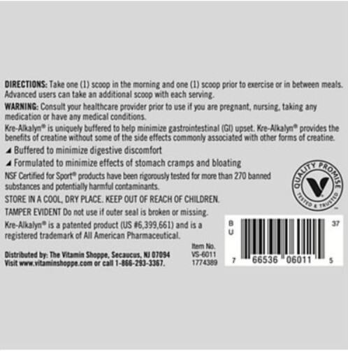 Kre-Alkalyn Powder – NSF Certified – Unflavored (7.05 oz./200 Servings)
