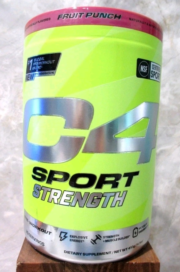 Cellucor C4 Sport Strength Pre Workout Powder Beta Alanine Creatine Fruit Punch