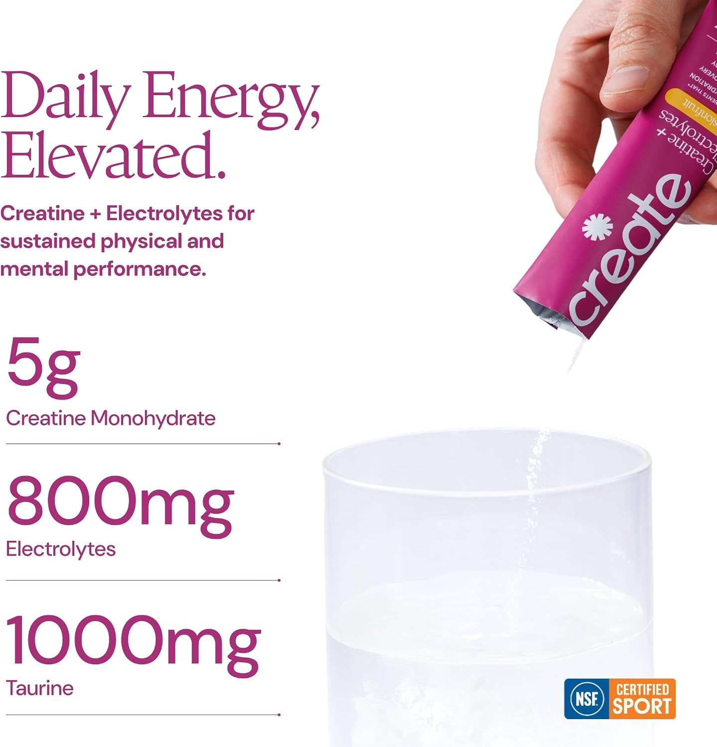 Creatine + Electrolytes – Energy & Strength – Variety Pack | NSF Certified fo…