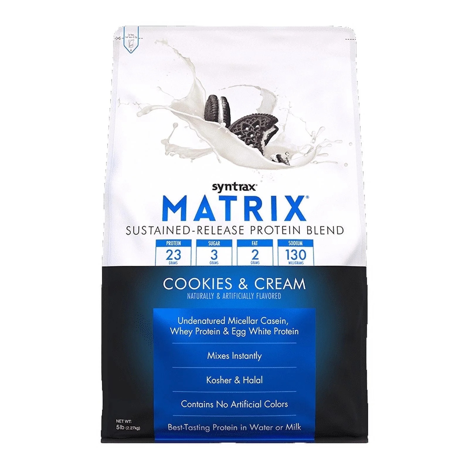 Matrix Peanut Butter Cookie Sustained‑Release Protein Powder Blend 2 Lb with Rea