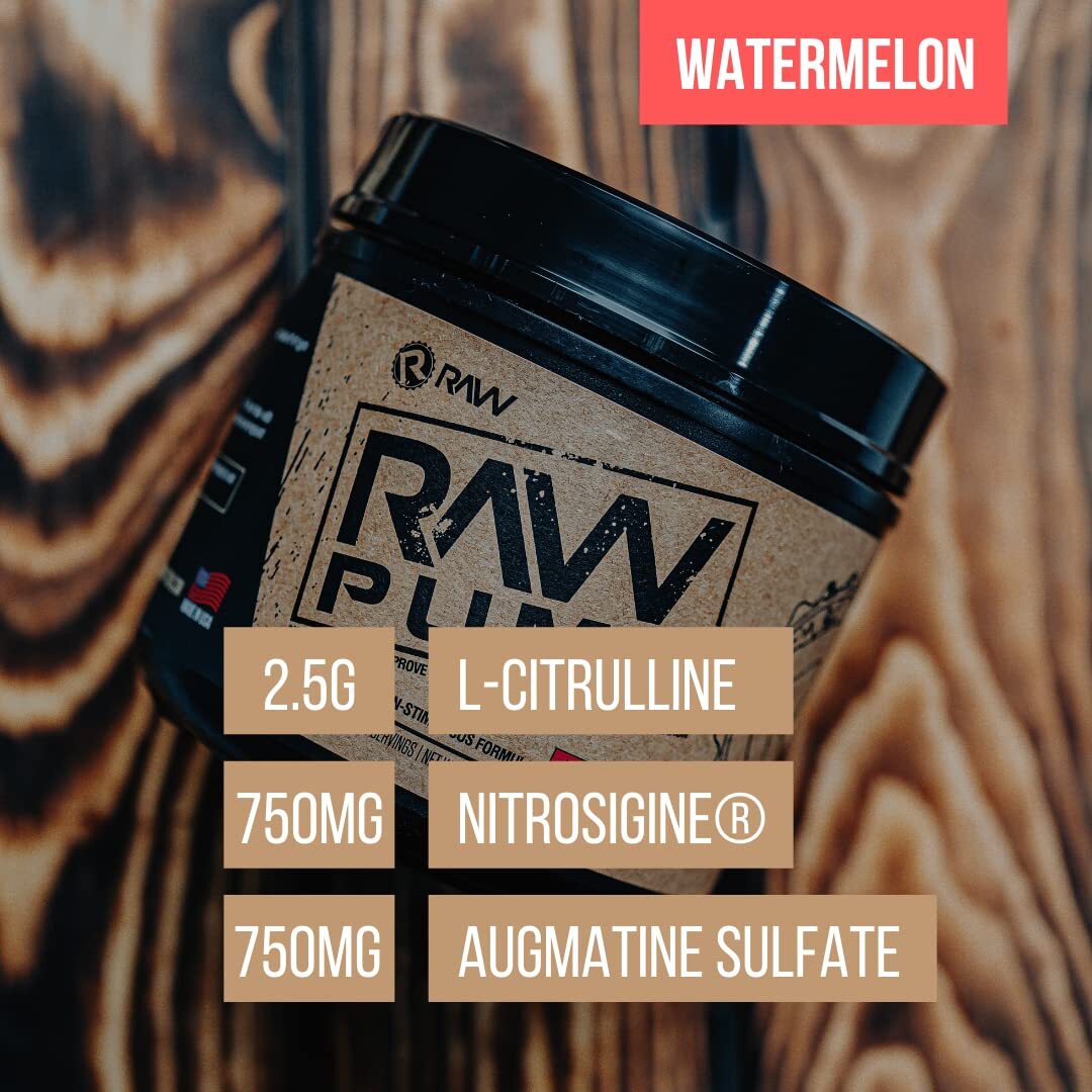 Raw Pump Non Stim Nutritional Supplement 40 Servings 470 Grams Powder