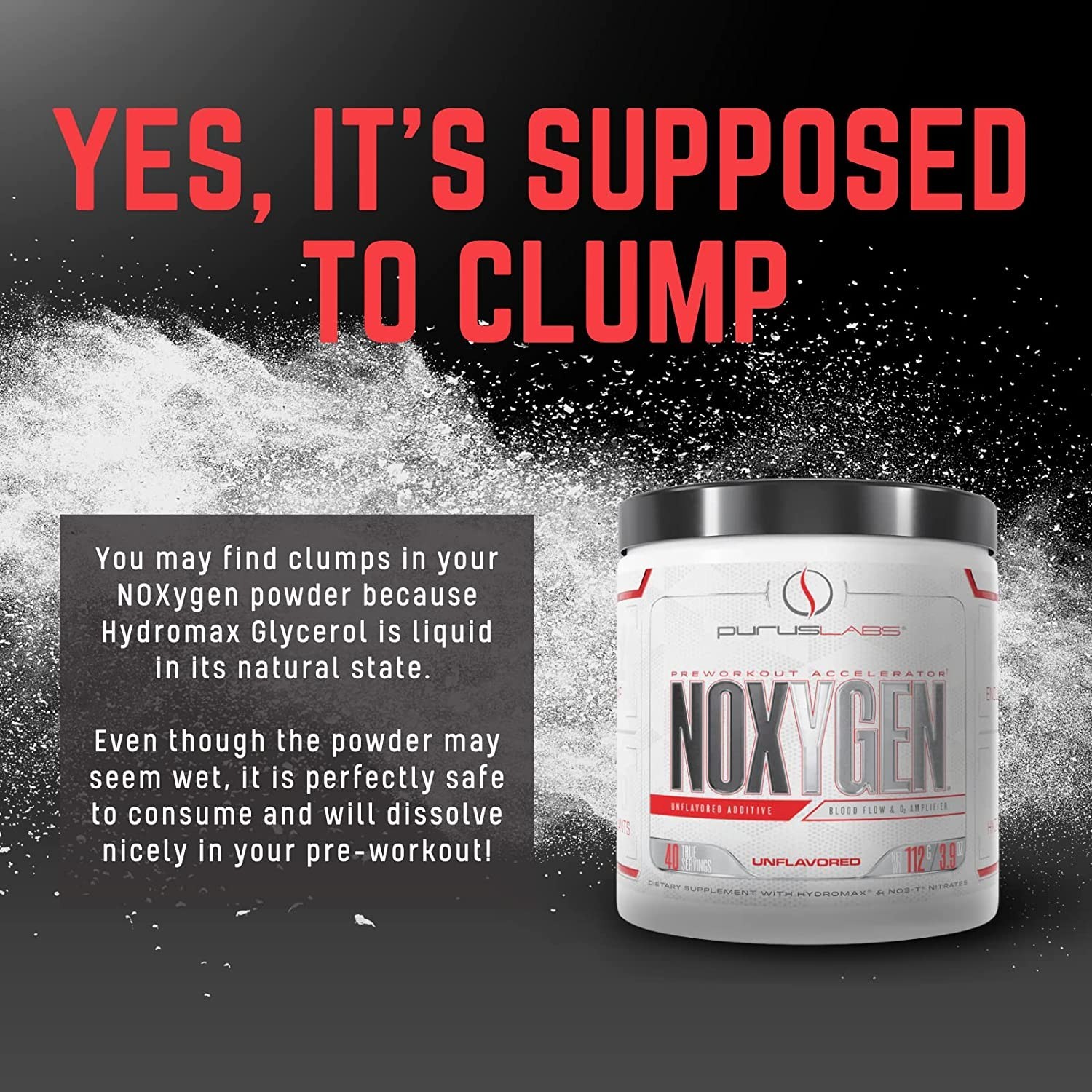 Purus Labs Noxygen Fast Acting Nitric Oxide Booster 40 Servings – Unflavored