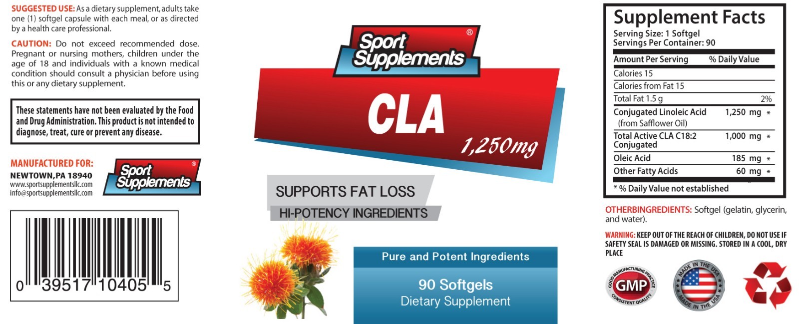 Bodybuilding Supplements – CLA 1250mg – Stronger Immune System Ultimate Pills 6B