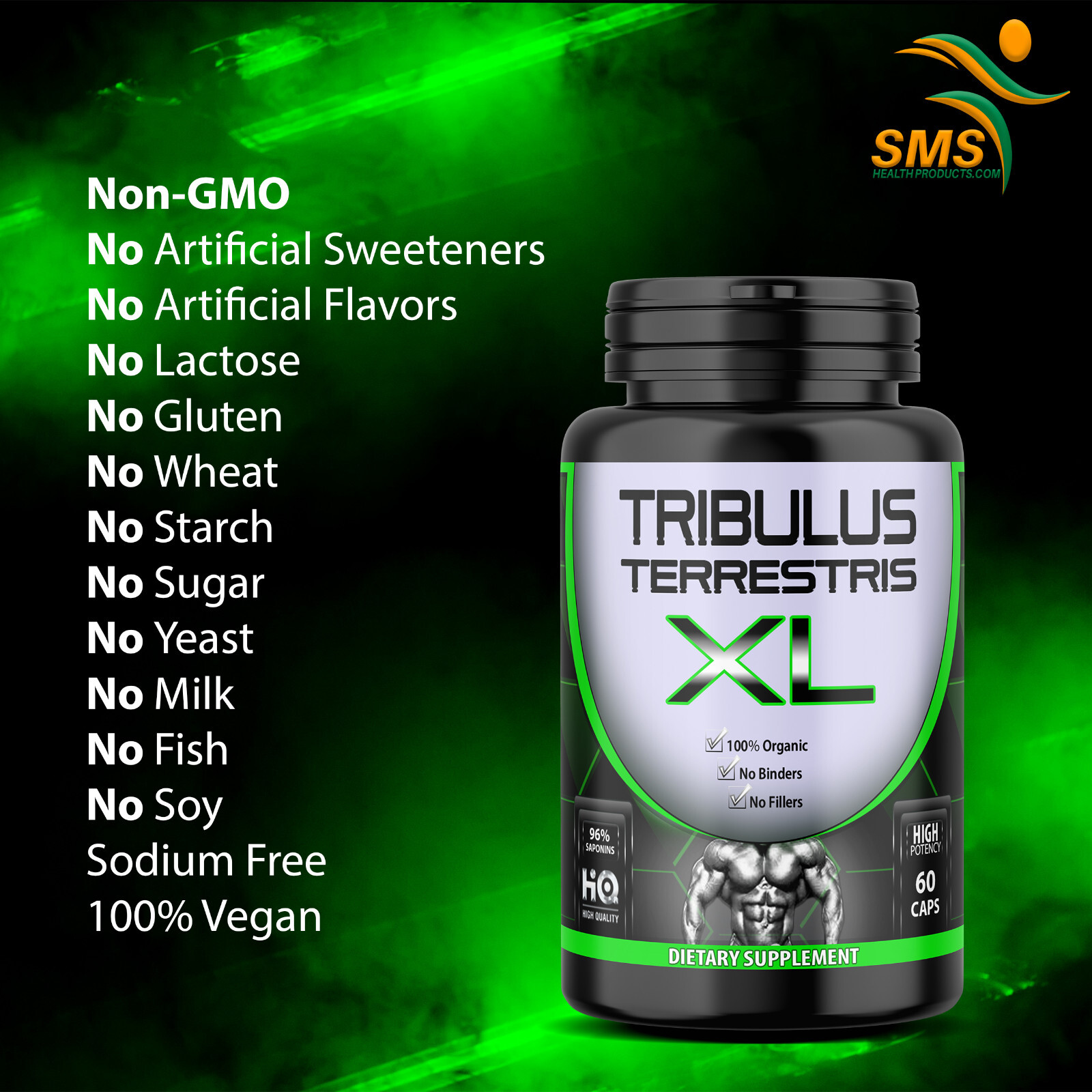 TRIBULUS TERRESTRIS 96% SAPONINS BODY BUILD SPORT FITNESS SUPPLEMENT 7500mg