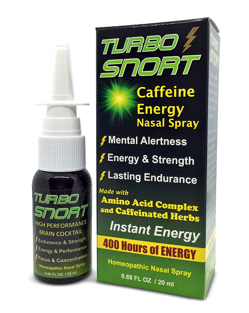 Turbo Snort Caffeine Nasal Spray with Creatine – No Crash Like Energy Drinks