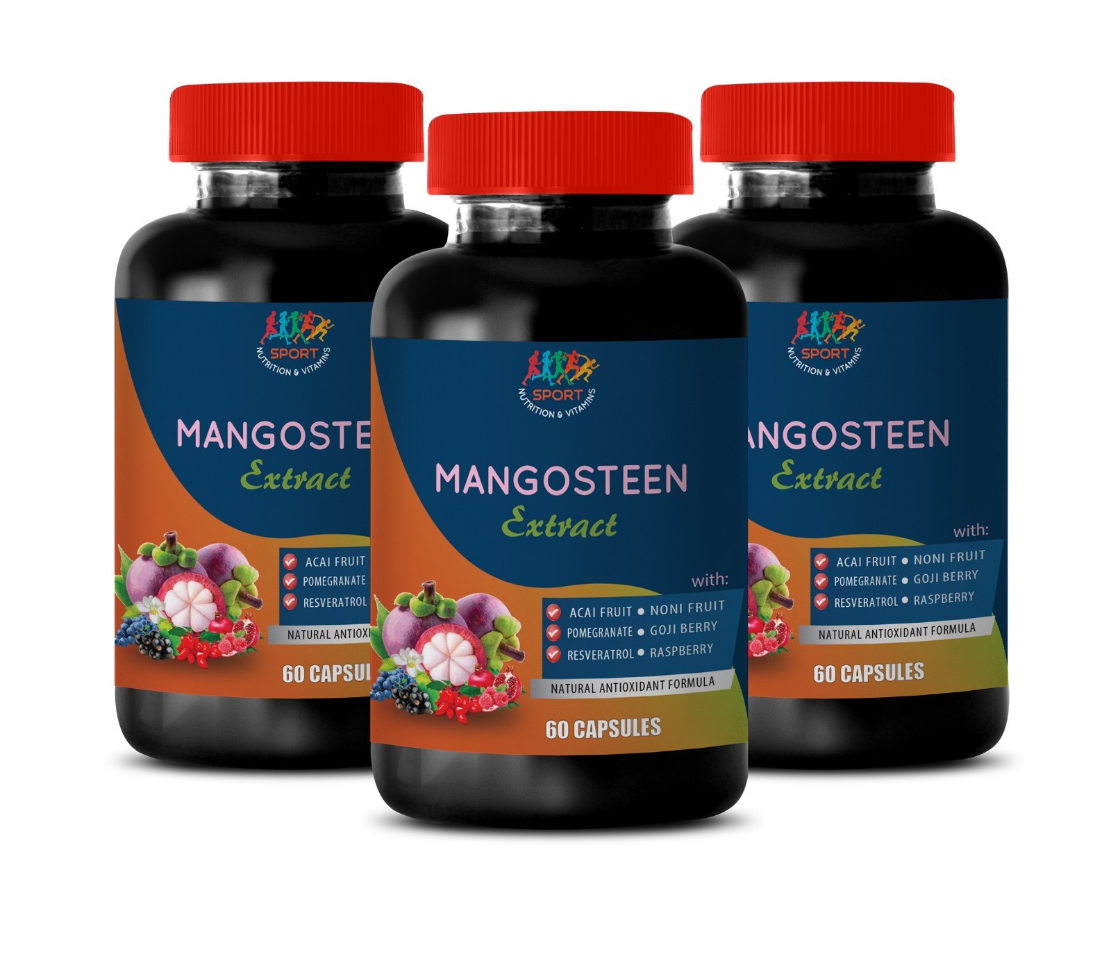 antioxidant – MANGOSTEEN EXTRACT – Acai, Noni, Pomegranate, and Goji 3 Bottles