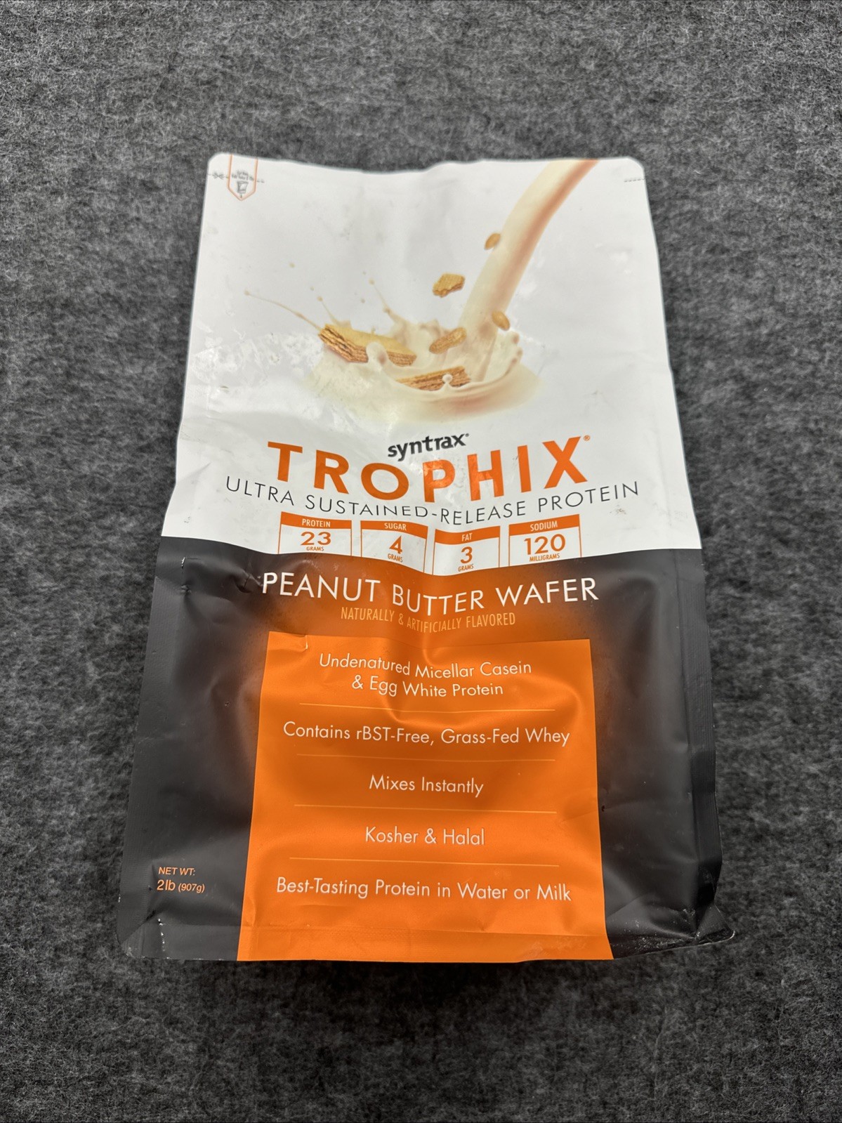 Syntrax Trophix Ultra Sustained-Release Protein Powder Peanut Butter Wafer 2lb