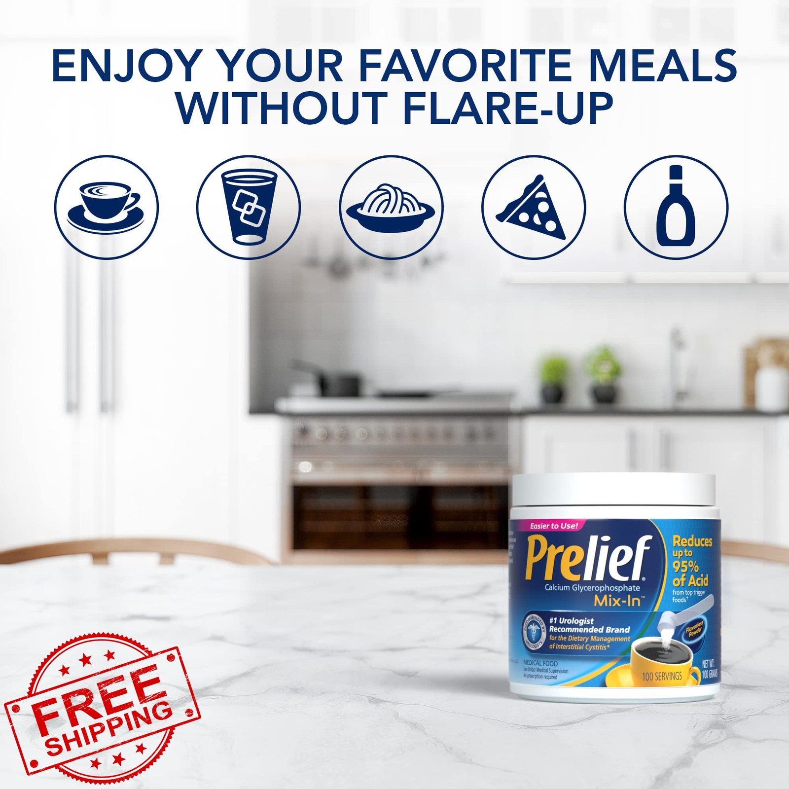 PRELIEF Powder Jar 100 Servings 3.5oz