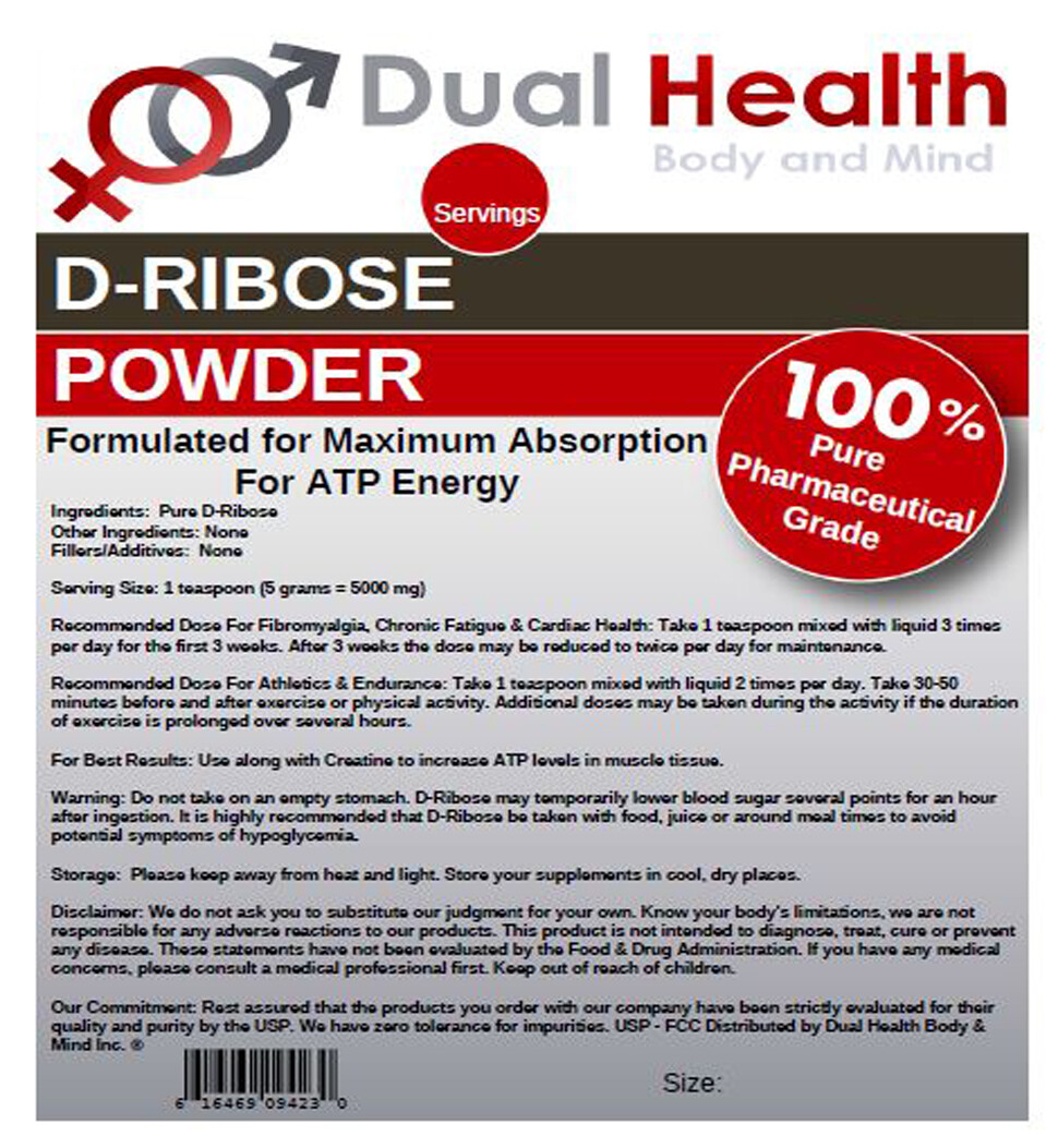D-Ribose Powder 250g (8.8 oz) ATP Energy Endurance Muscle Sport Pharmaceutical