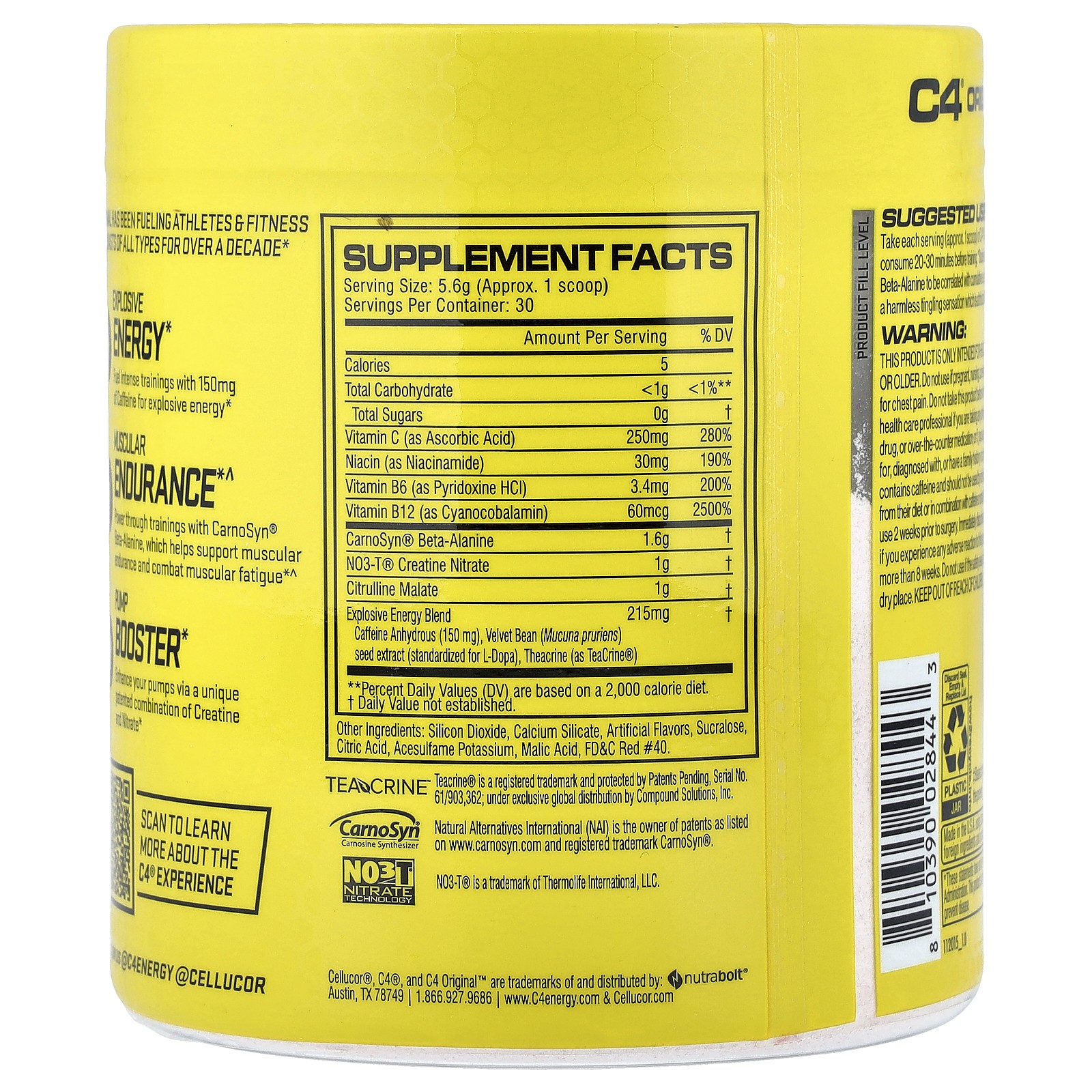 C4 Original, Pre-Workout, Watermelon, 5.9 oz (168 g)