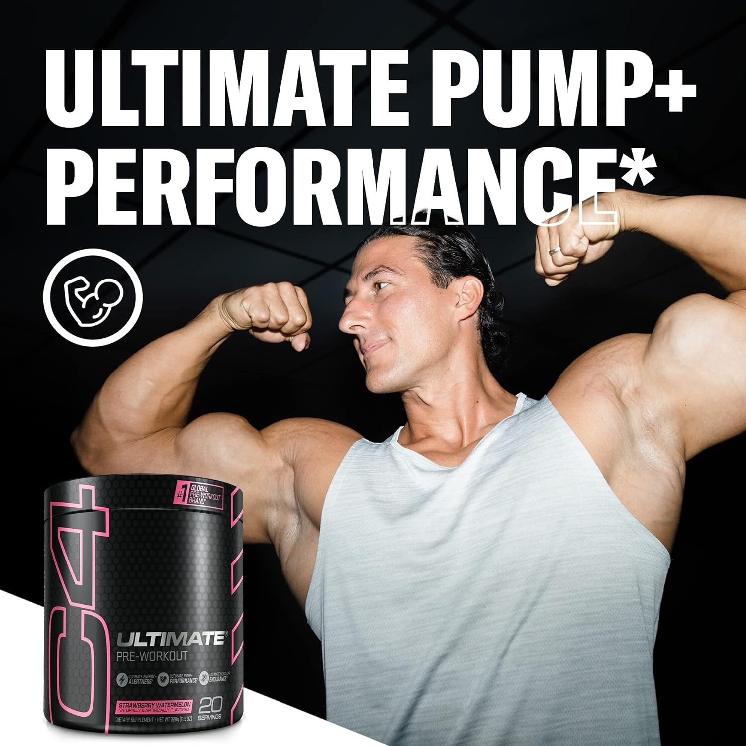 Explosive C4 Ultimate Pre Workout Powder: 300mg Caffeine, Strawberry Watermelon