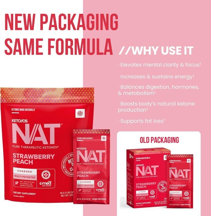 PRUVIT ketone drink Keto Nat STRAWBERRY PEACH Charged FREE SHIPPING EXP 11/27