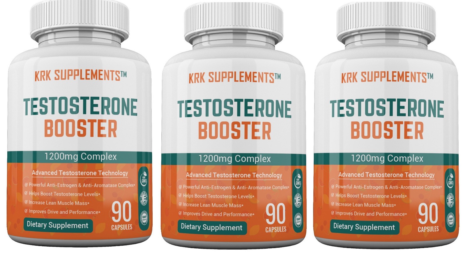 3 pk Testosterone Booster Chrysin Low Test Boost Natural Tribulus Terrestris