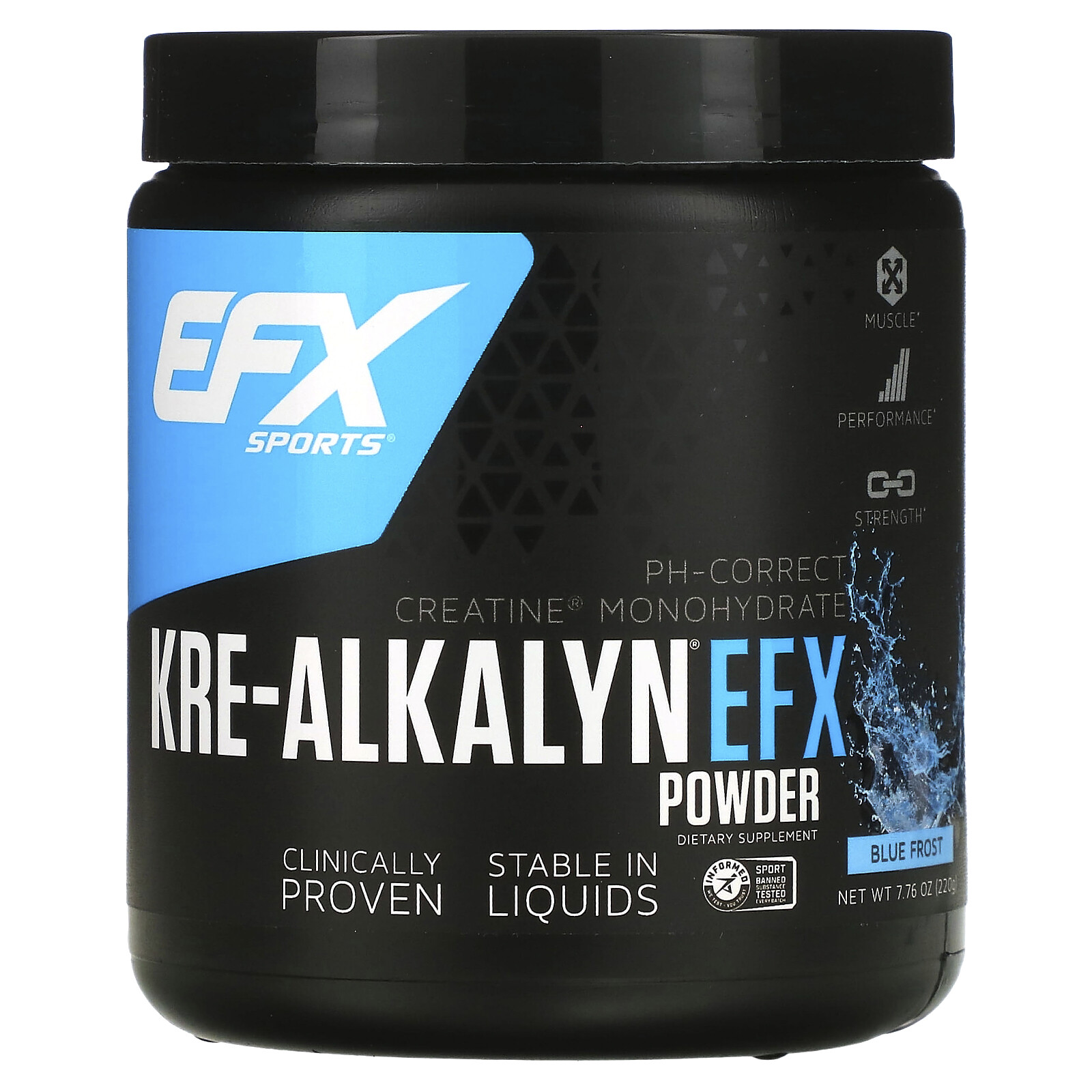 Kre-Alkalyn EFX Powder, Blue Frost, 7.76 oz (220 g)