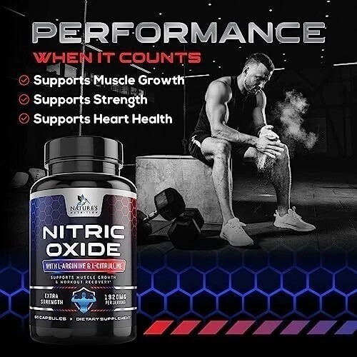 Nitric Oxide Booster Extra Strength L Arginine 3X Strength Nitric Oxide Support