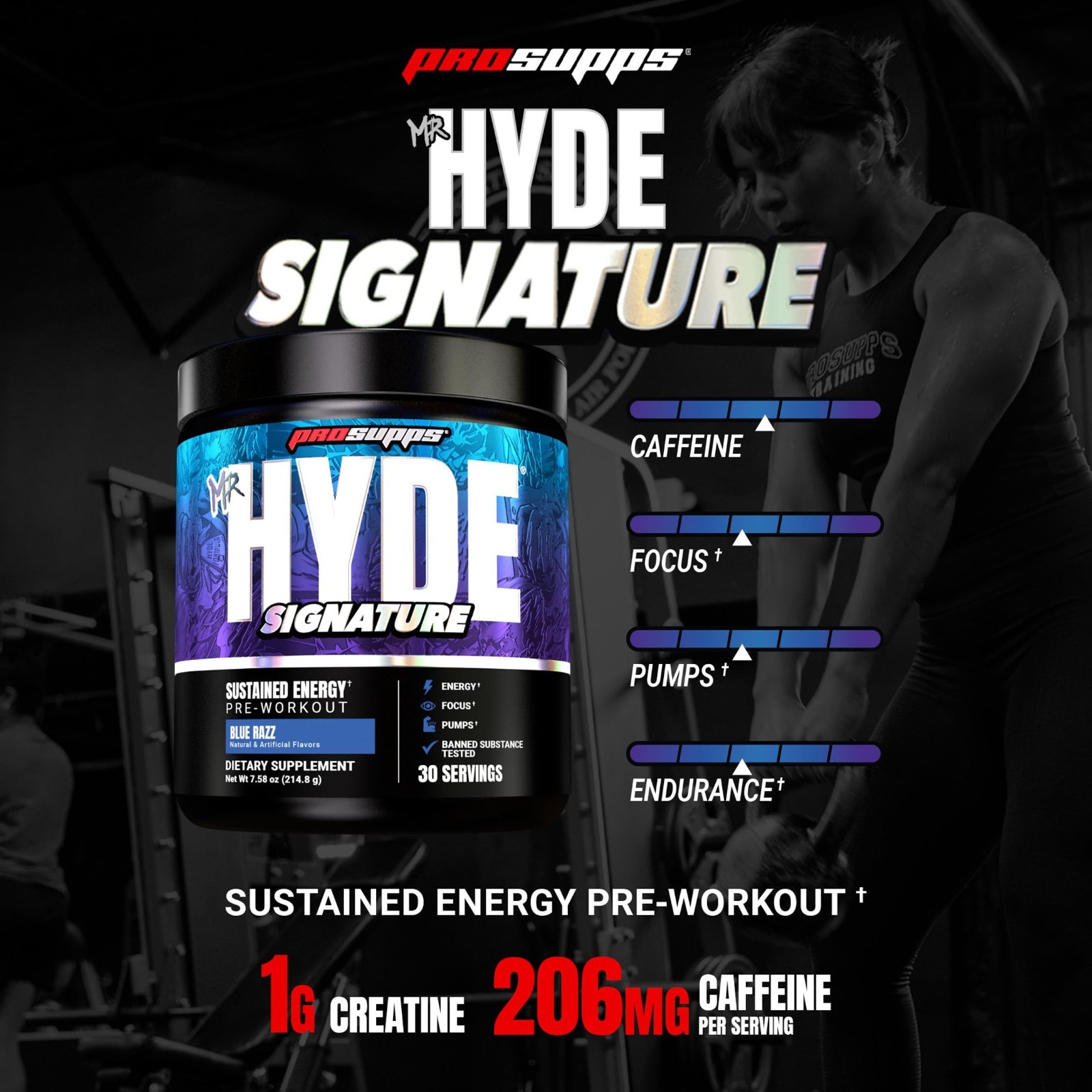 Pre Workout Powder with Creatine, Beta Alanine & Caffeine – Energy & Endurance B