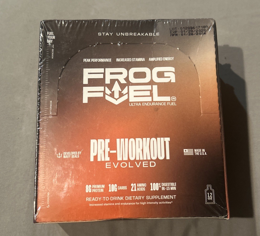Frog Fuel ~ Pre Workout Evolved ~*Mixed Berry*~ 1.2 Fl Oz (Pack of 24) ~ Sealed