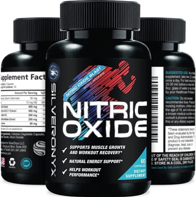 Extra Strength Nitric Oxide Supplement 3X Strength L Arginine, Citrulline Malate