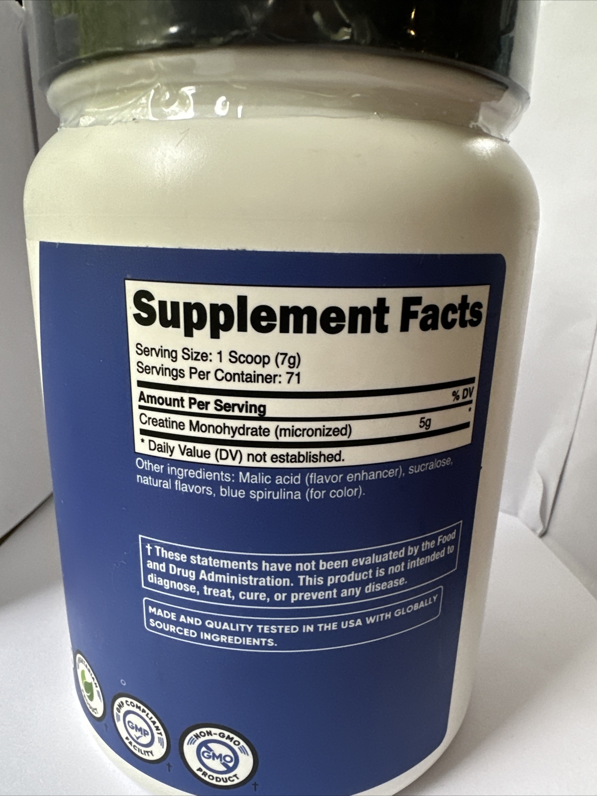 Nutricost Creatine Monohydrate – 500gr, Blue Raspberry EXP: 09/2025