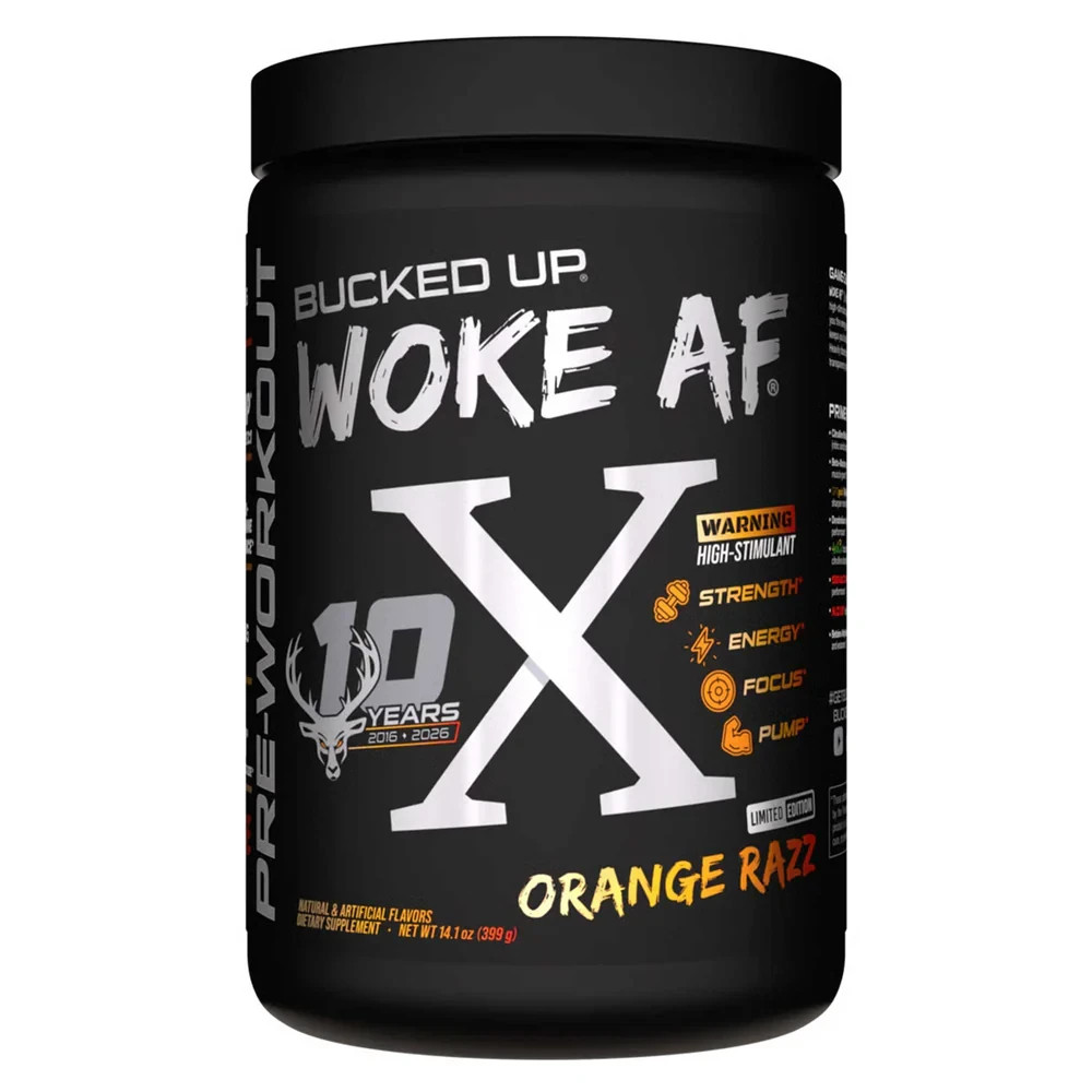 BUCKED UP WOKE AF X 10 Year Anniversary PRE-WORKOUT Energy Pump Focus 30 Serving