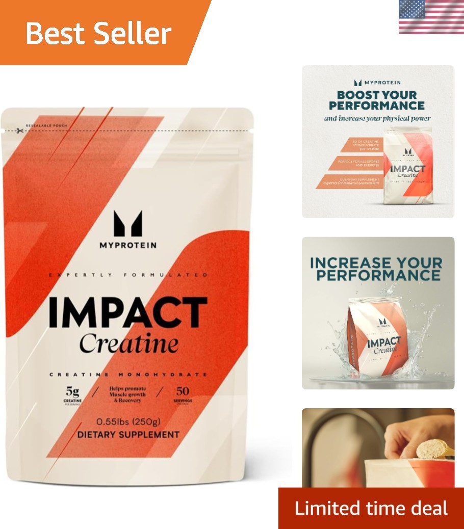 Unflavored Creatine Monohydrate – 50 Servings for Energy & Muscle Strength