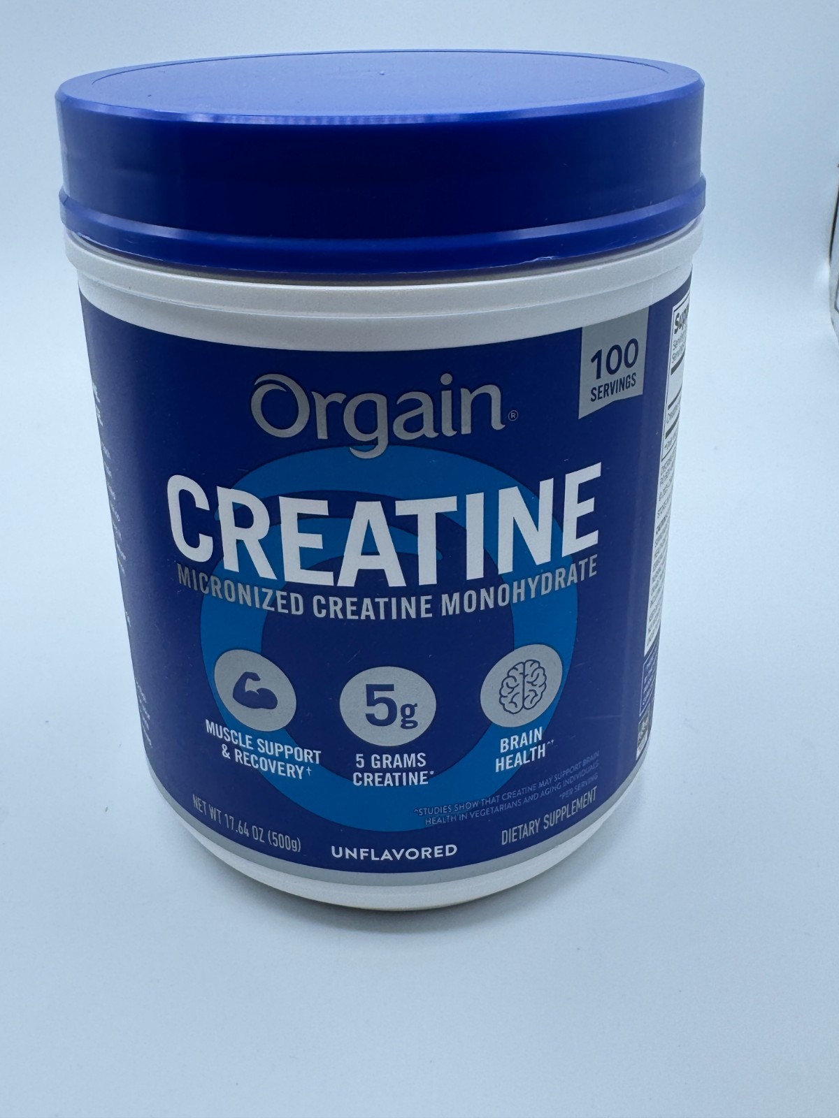 Orgain Creatine Monohydrate Micronized Unflavored 100 Servings EXP: 10/27